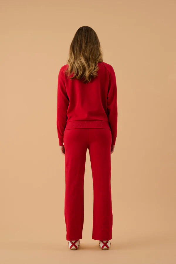 ARAMINTA JAMES - RETRO KNIT ZIP THRU JACKET (TANGO RED) - Image 7