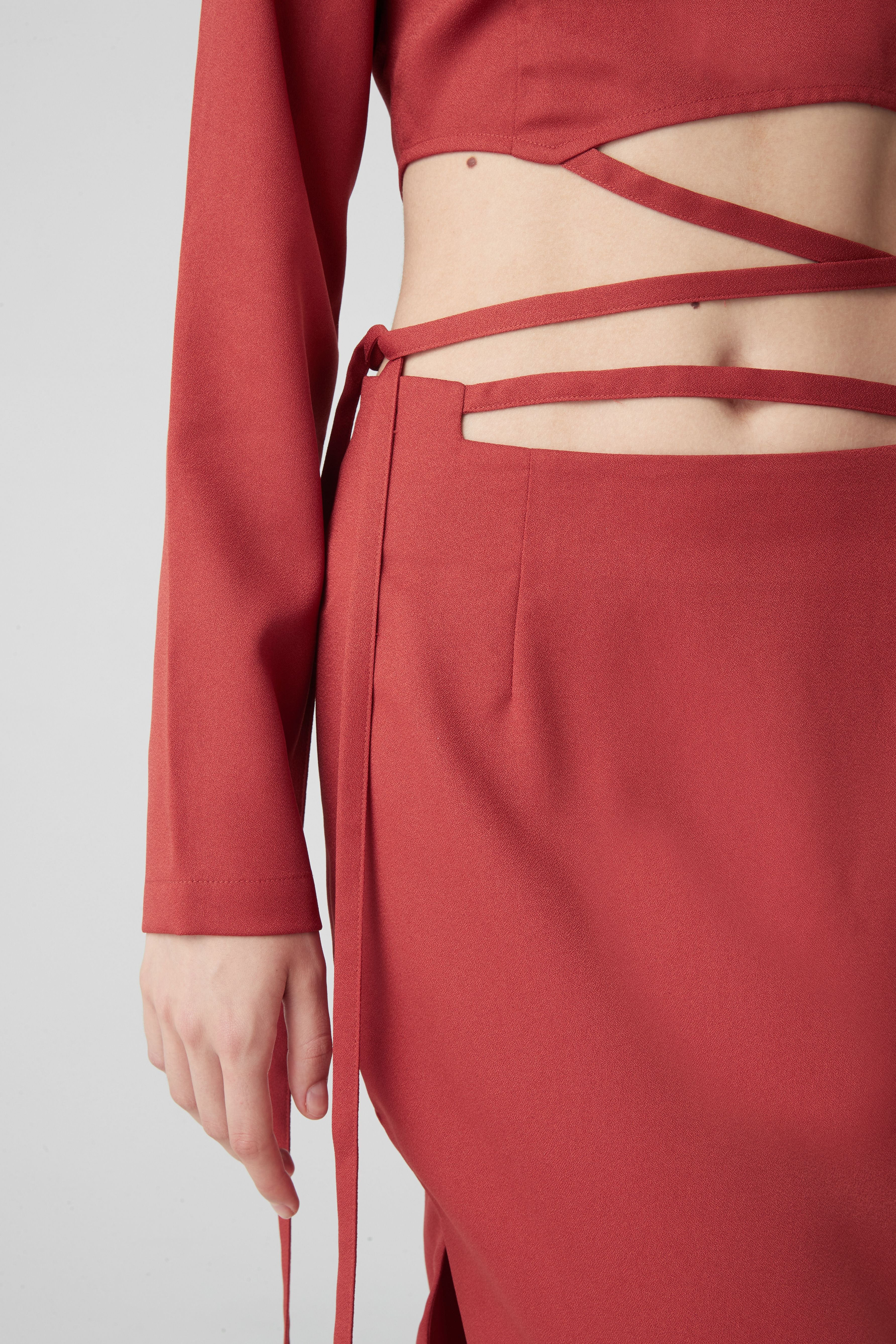 ATOIR X LARA WORTHINGTON - 001 Skirt (Brick Red) - Image 3