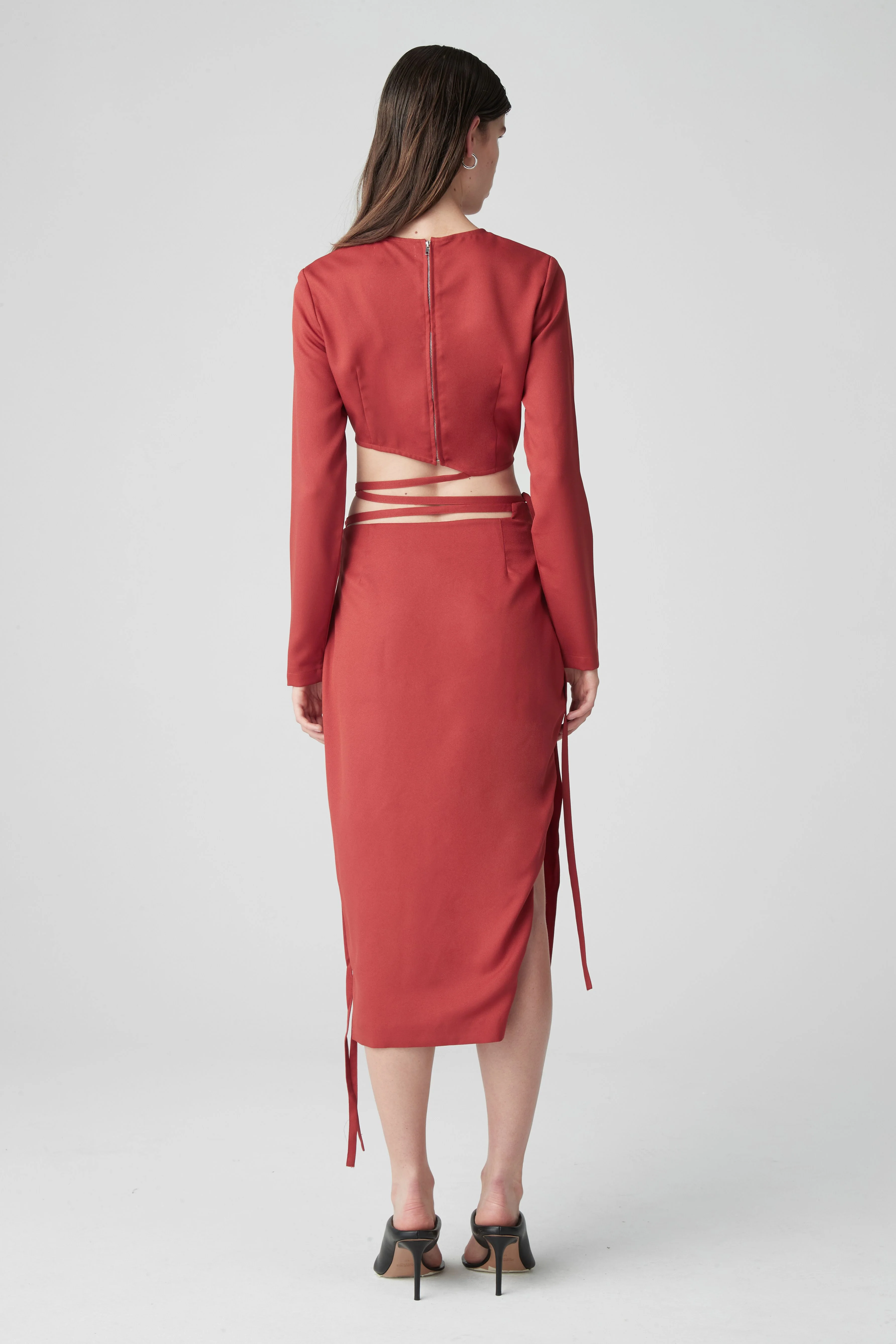 ATOIR X LARA WORTHINGTON - 001 Skirt (Brick Red) - Image 4