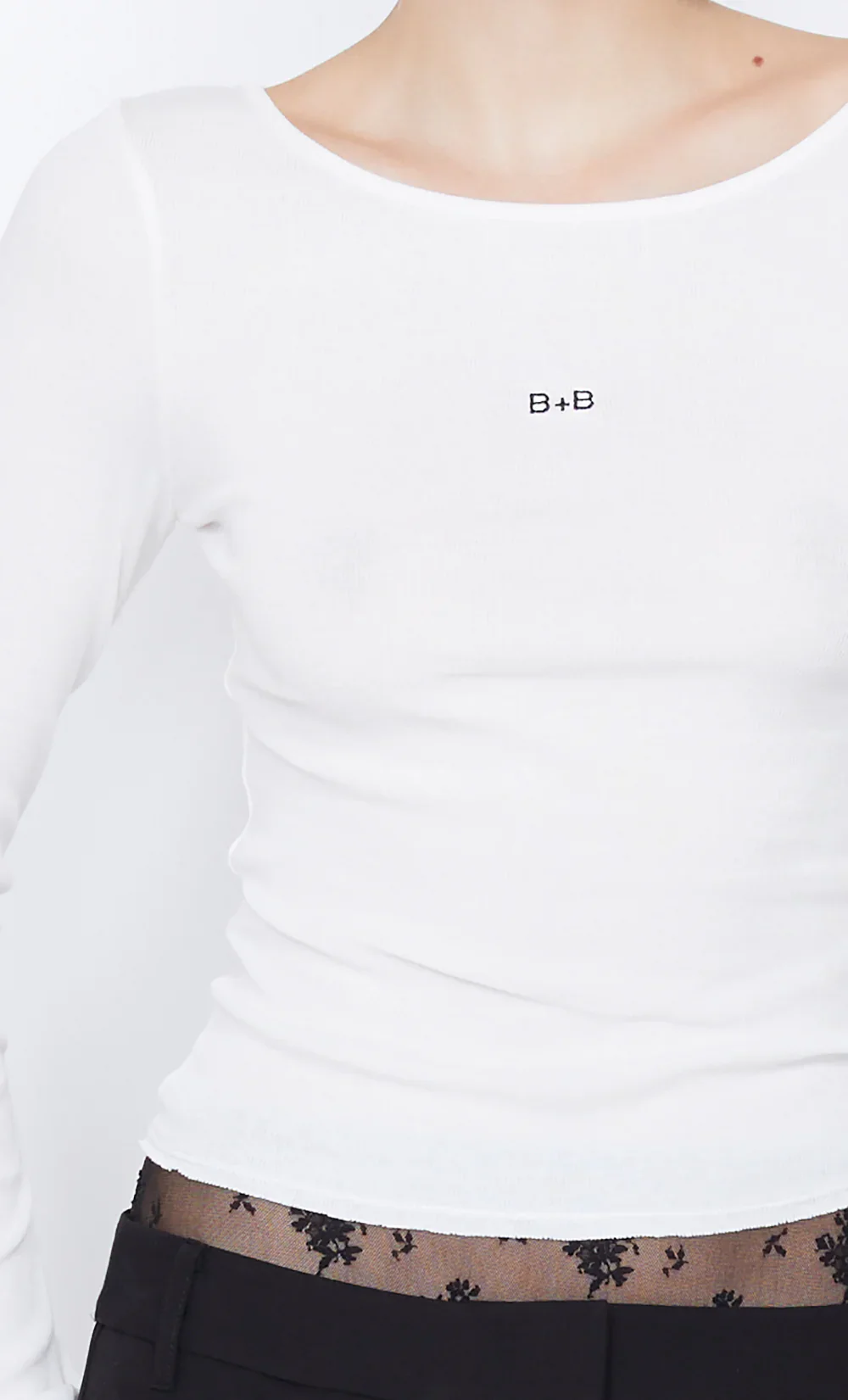 BEC + BRIDGE - B+B LONG SLEEVE TOP (WHITE) - Image 5