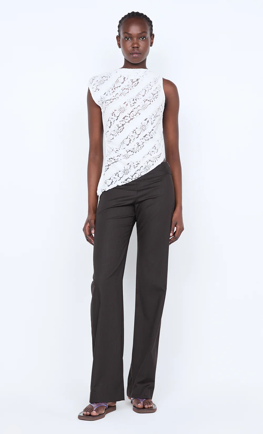 BEC + BRIDGE - HENRIETTA ASYM TOP (WHITE)