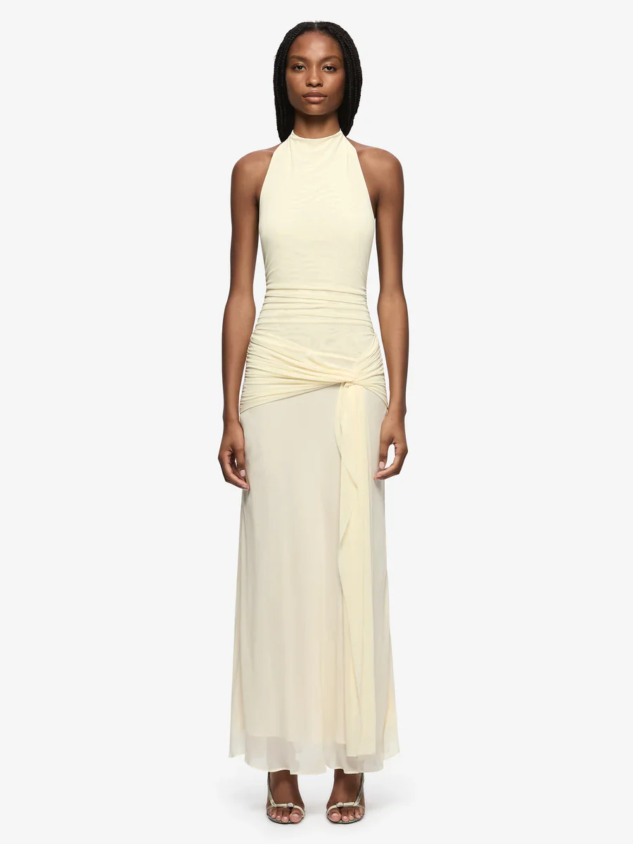 BEC + BRIDGE - JASMIN HALTER DRESS (LEMON SORBET)