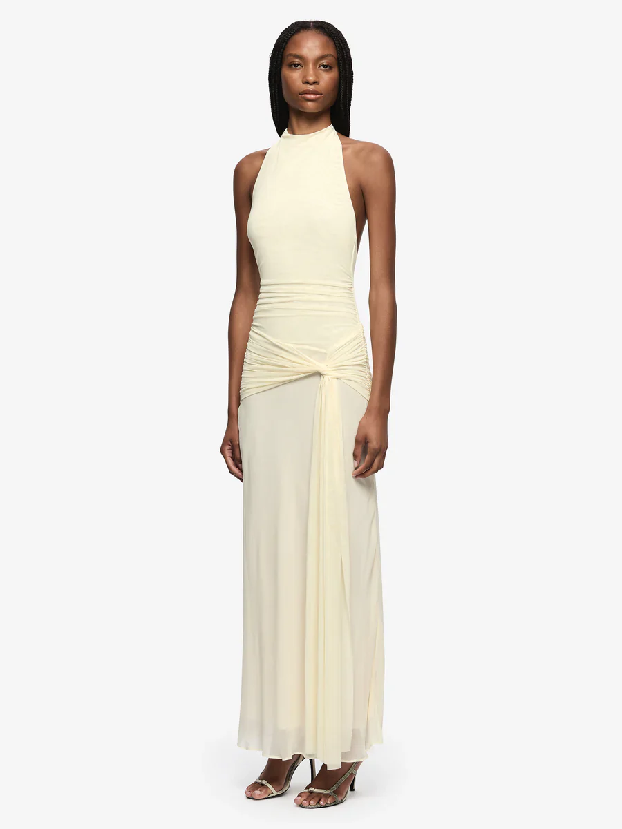 BEC + BRIDGE - JASMIN HALTER DRESS (LEMON SORBET) - Image 4