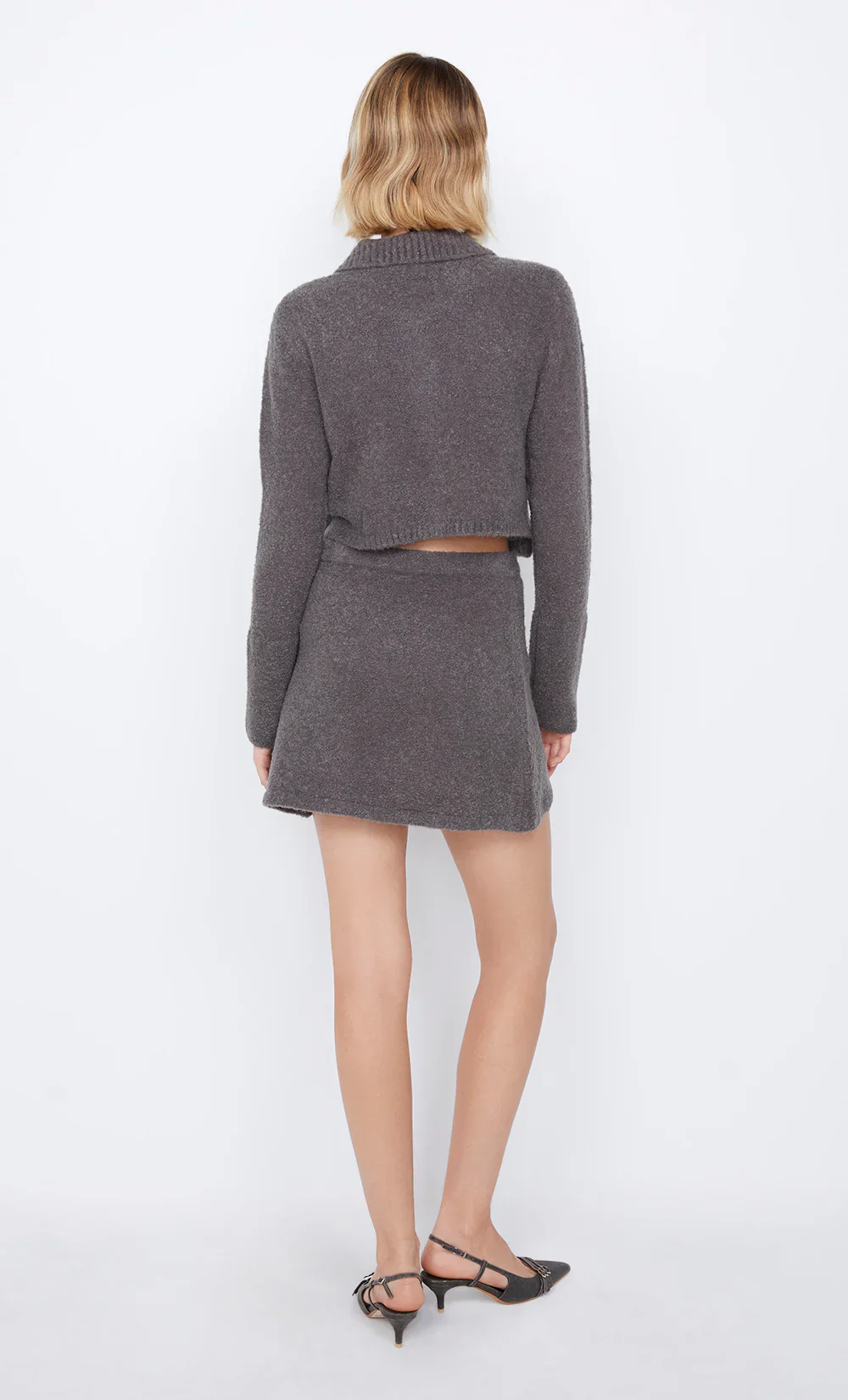 BEC + BRIDGE - JOSIE CROP CARDIGAN (CHARCOAL) - Image 2
