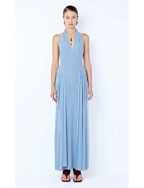 BEC + BRIDGE - JUNIPER HALTER DRESS (BLUE DENIM)