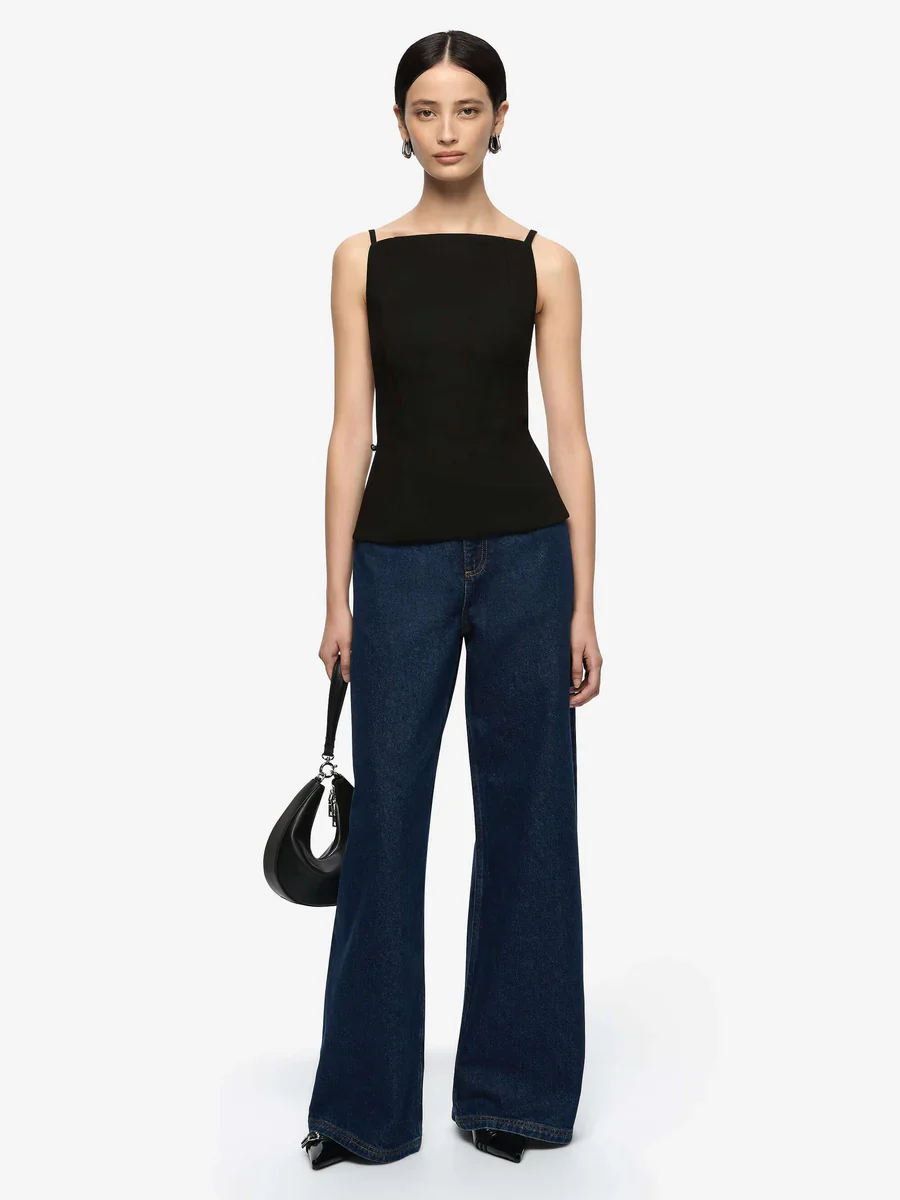 BEC + BRIDGE - MOR BACKLESS TOP (BLACK)