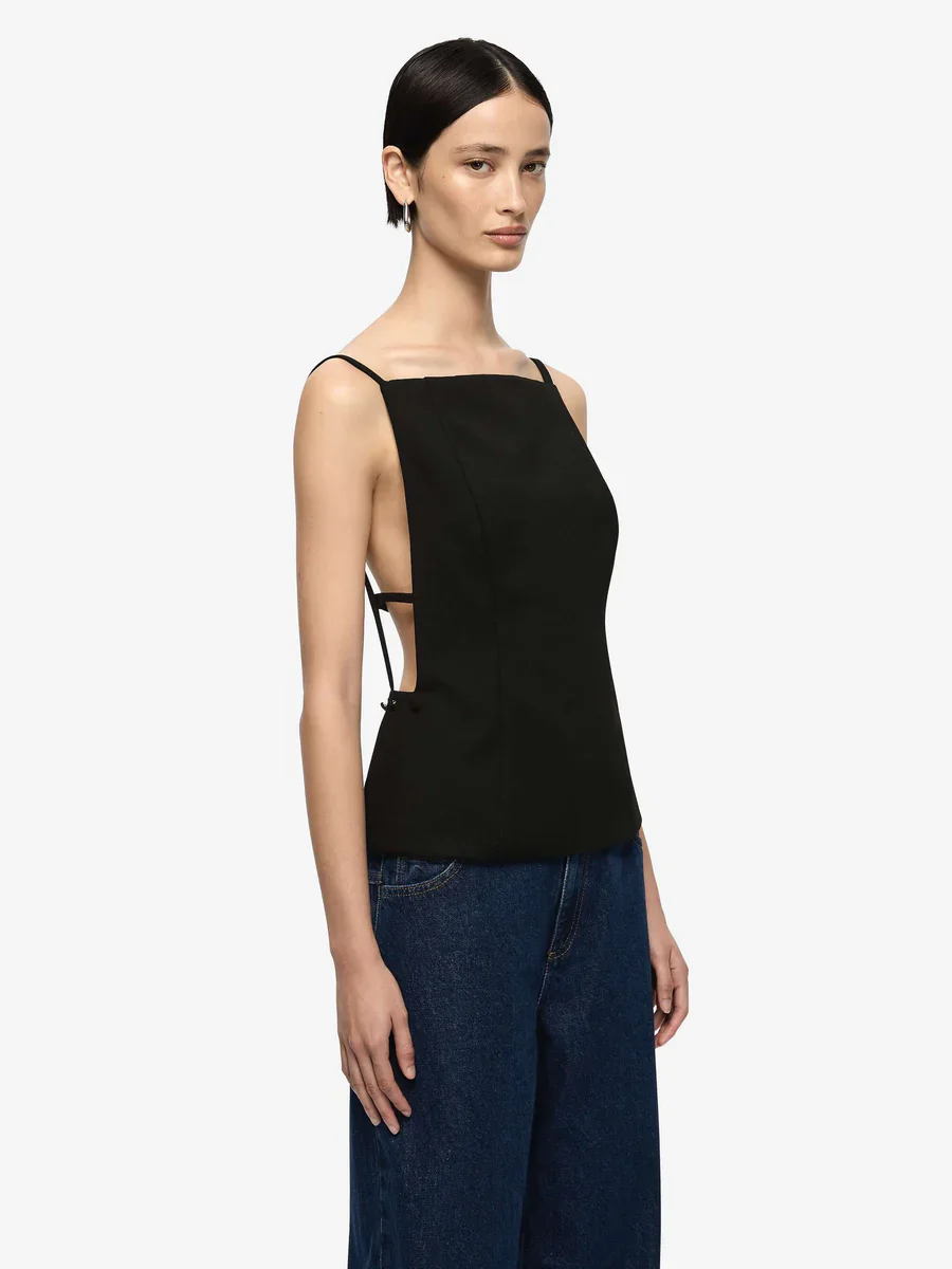 BEC + BRIDGE - MOR BACKLESS TOP (BLACK) - Image 3