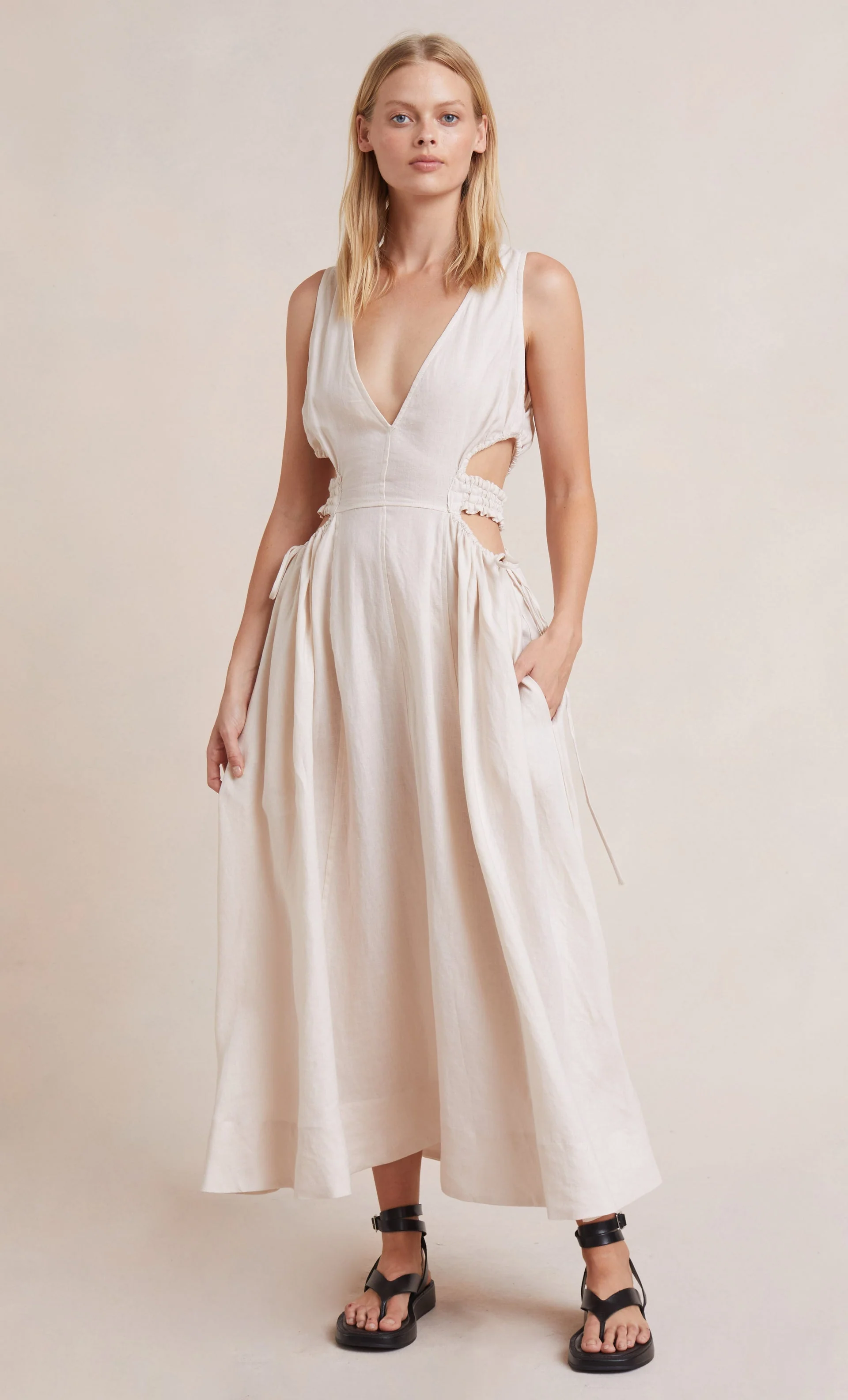 BEC + BRIDGE - Noelle V Dress (Natural)  FINAL SALE