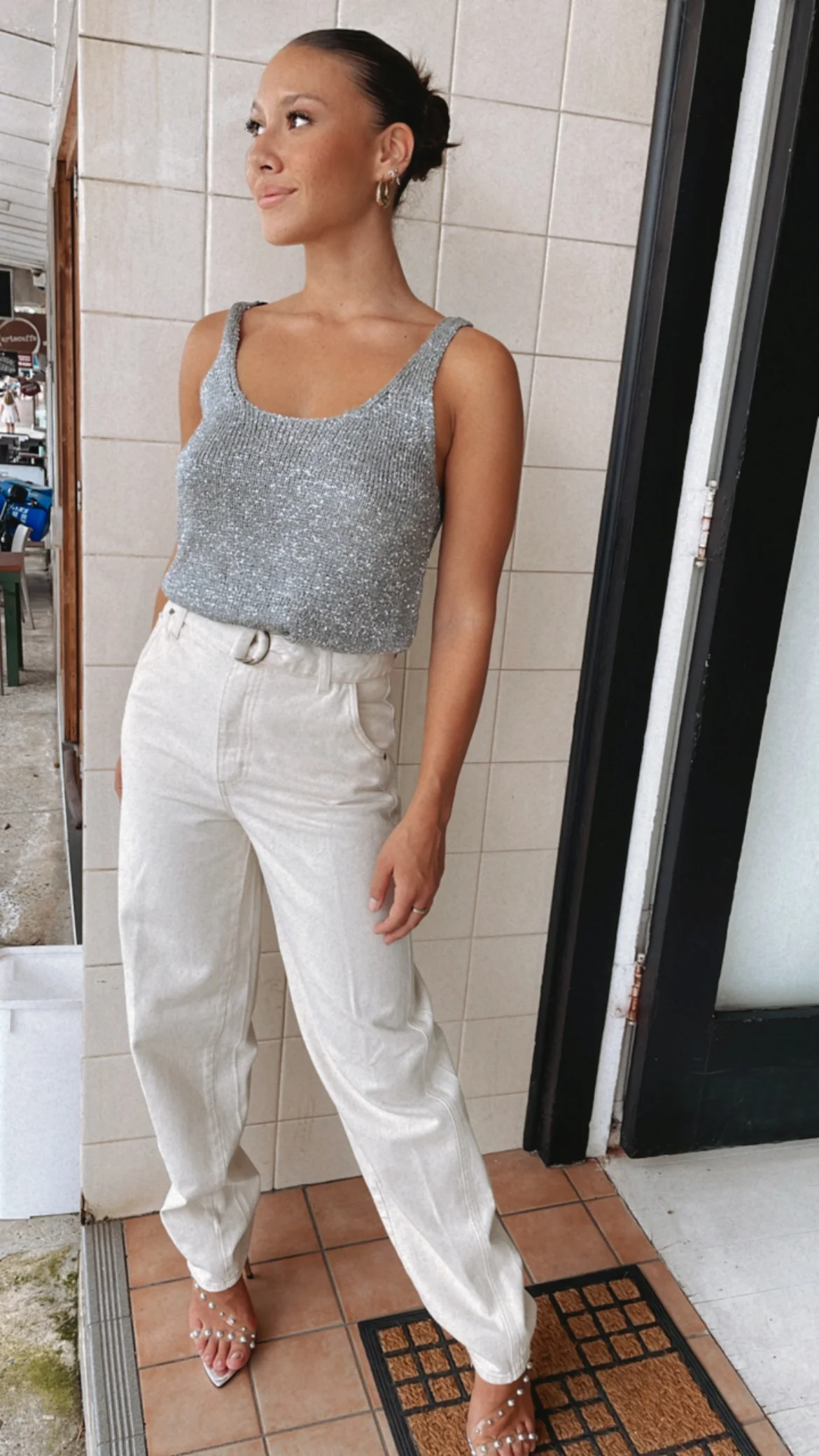 BEC + BRIDGE - SADIE SEQUIN KNIT TANK (Charcoal) - Image 7