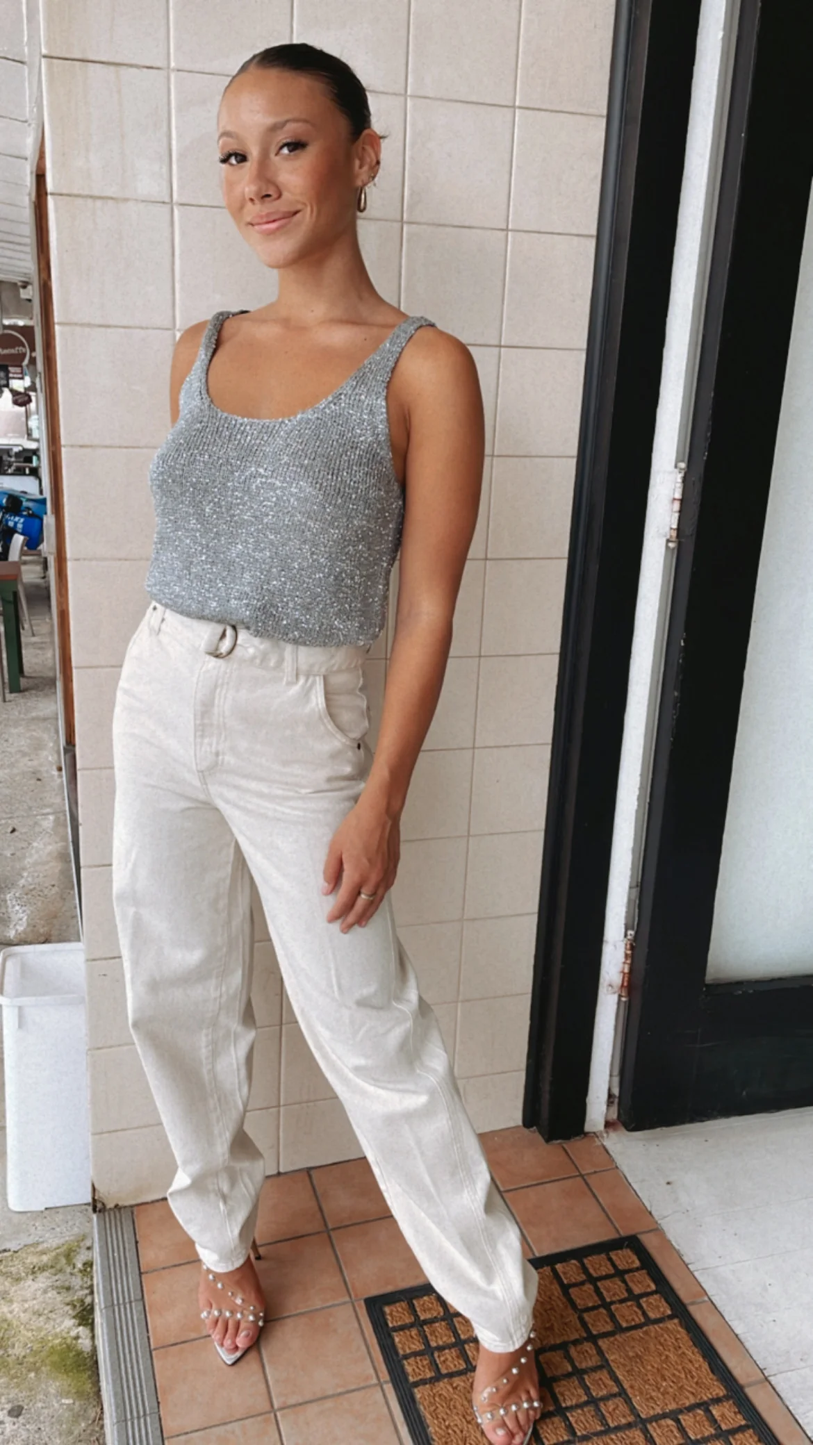 BEC + BRIDGE - SADIE SEQUIN KNIT TANK (Charcoal) - Image 8