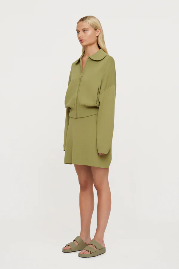 CLEA - Albert Crepe Knit Skirt (Apple) - Image 3