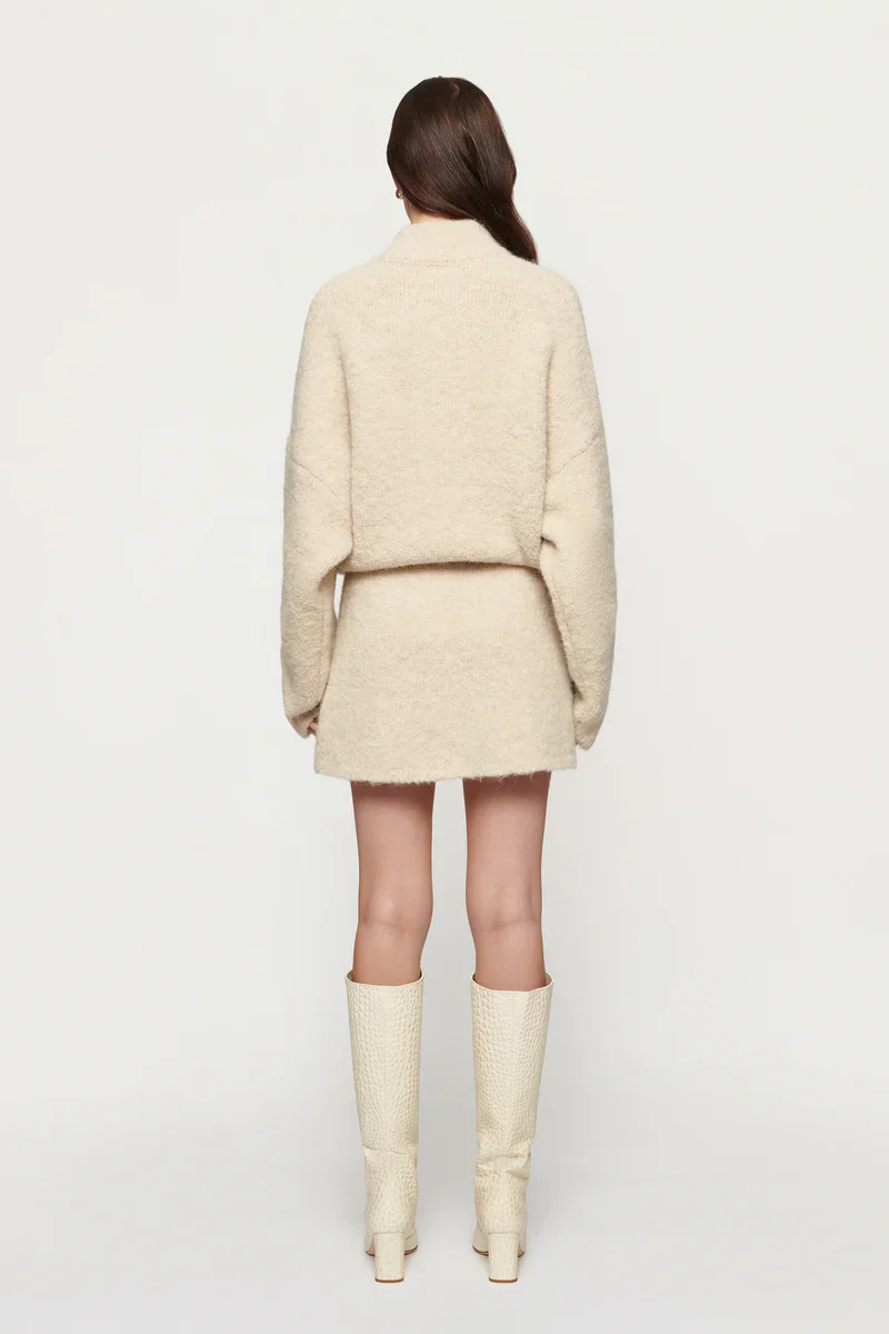 CLEA - PENN BOUCLE MINI SKIRT (ALABASTER) - Image 5