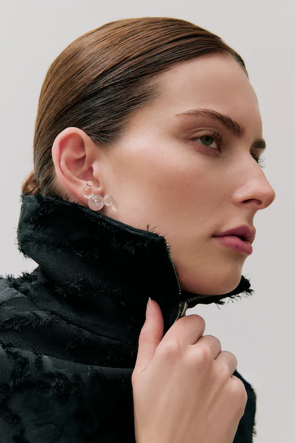 CLEA - VALOR BOMBER (BLACK CLIPPED JACQUARD) - Image 7