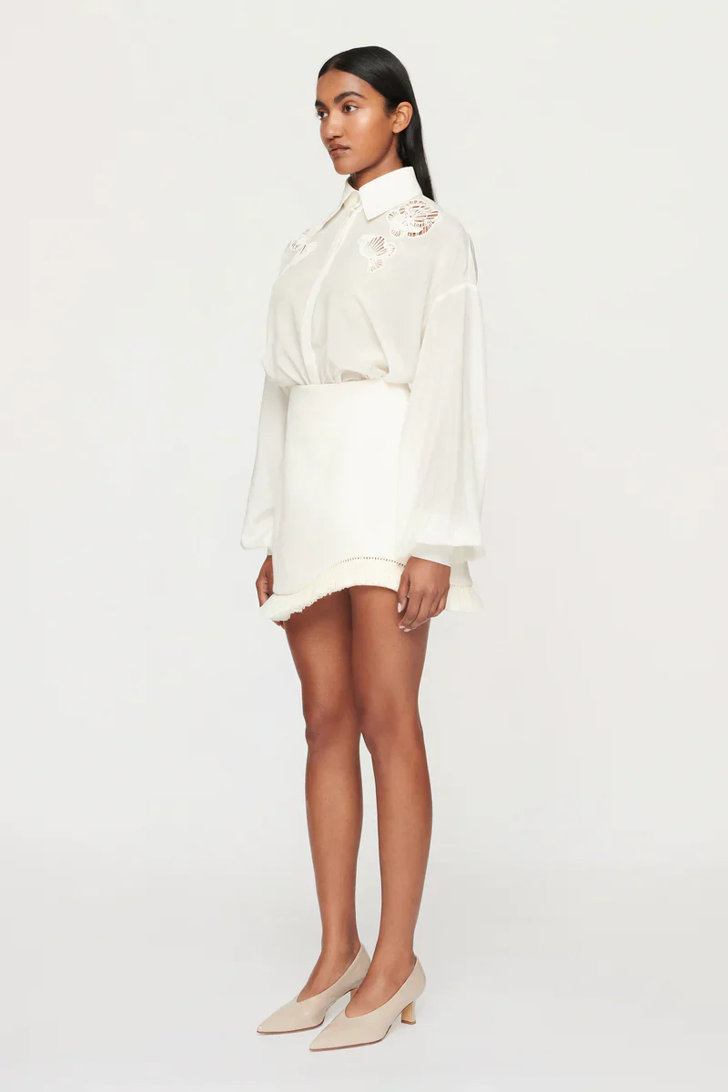CLEA - AINSLEY EMBROIDERED SHIRT (OFF-WHITE) - Image 4