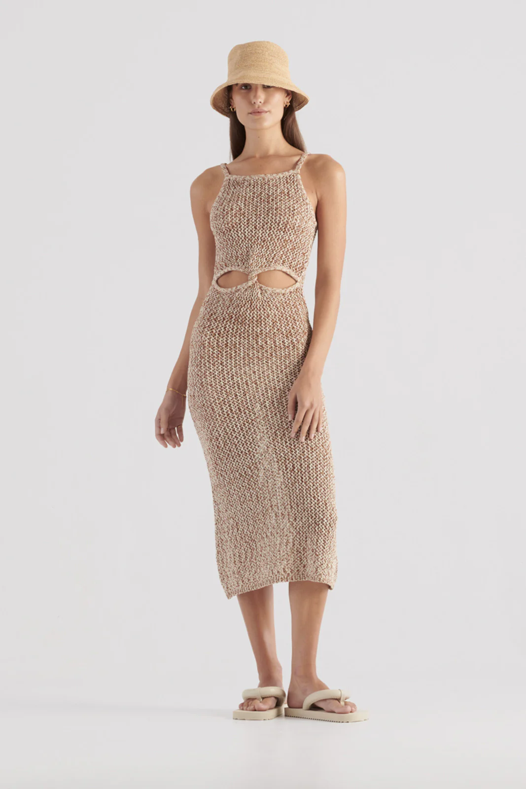 ELKA COLLECTIVE - Arizona Knit Dress (Tan Mix)