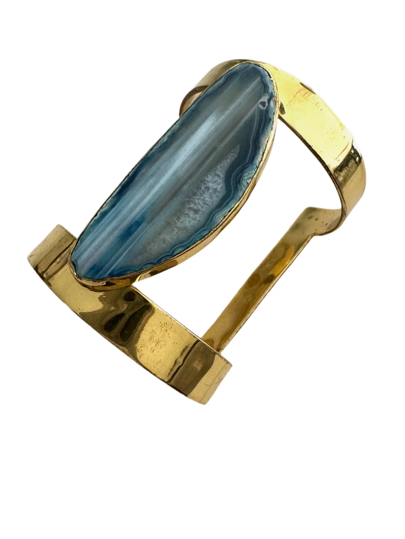 ELYSIAN COLLECTIVE - BLUE LACE AGATE BRACELET / CUFF - Image 3