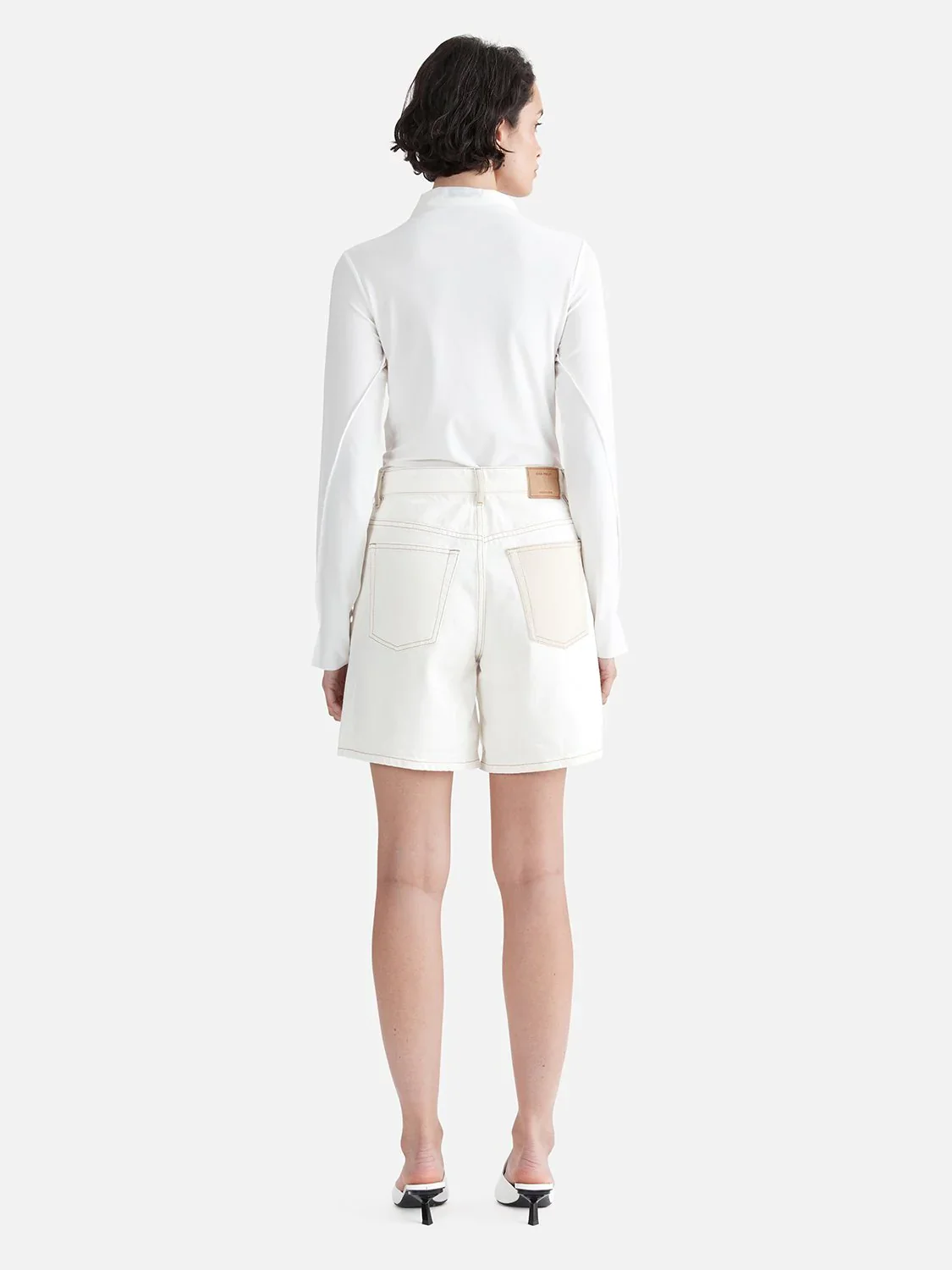 ENA PELLY - AUDREY MINI SHORT (WHITE / STONE) - Image 3