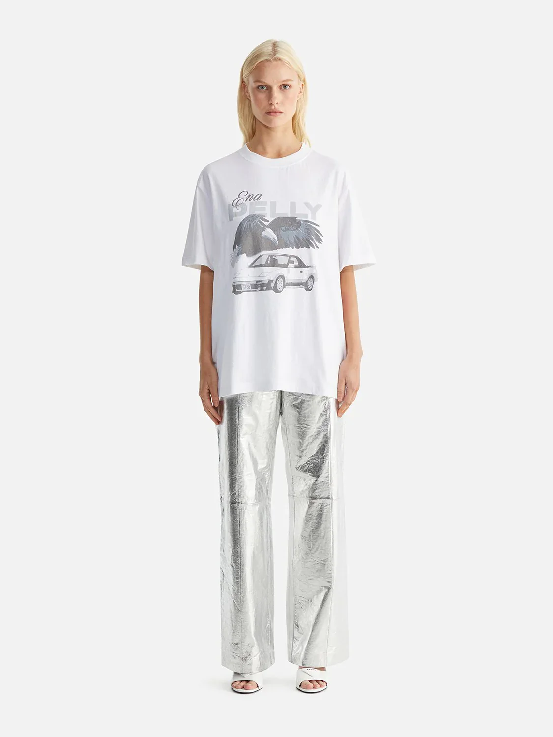ENA PELLY - JESSIE OVERSIZED TEE DRIFT (WHITE)