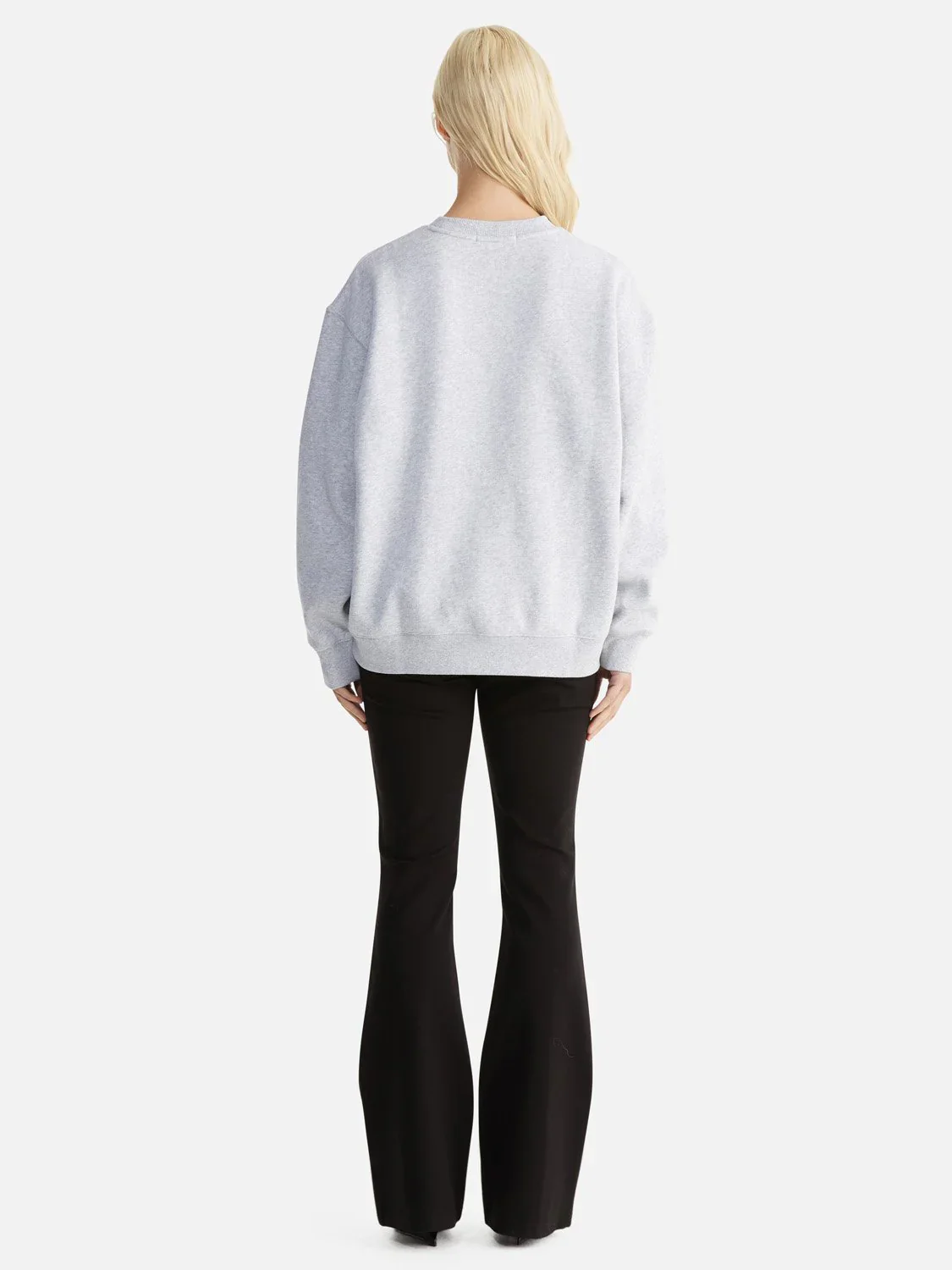ENA PELLY - LILLY OVERSIZED SWEATER COLLEGIATE (GREY MARLE) - Image 3