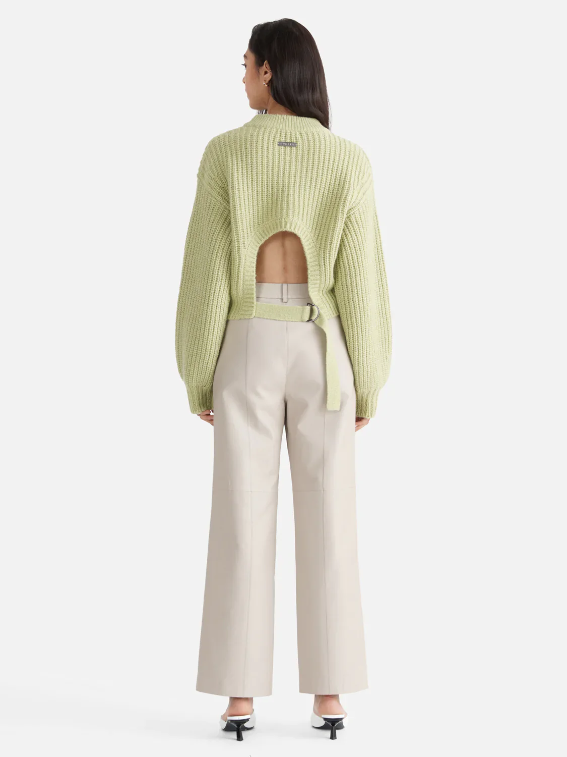 ENA PELLY - Max Open Back Knit Sweater (Nile) - Image 2