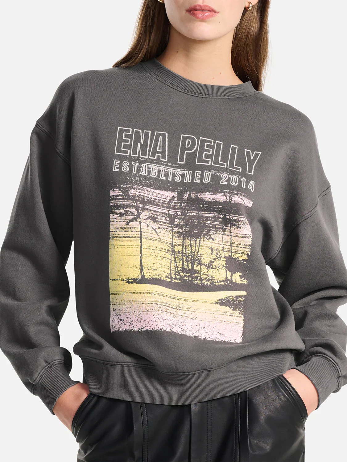ENA PELLY - PALMS LANDSCAPE RELAXED SWEATER - Image 6