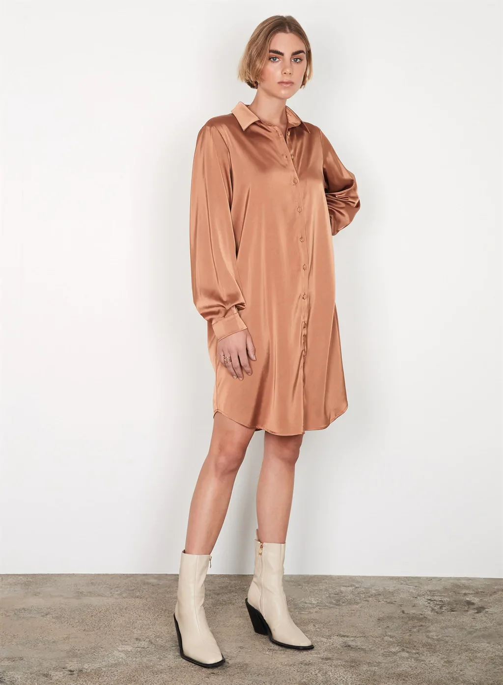 ESMAEE - Solitude Shirt Dress (Cinnamon) - Image 6