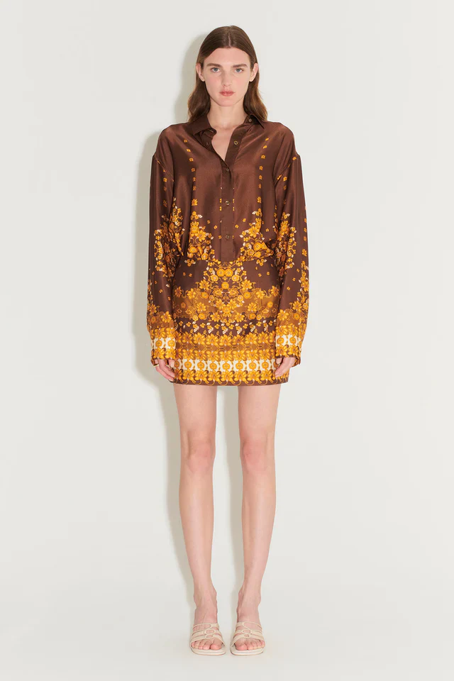 HANSEN & GRETEL - IMMANUEL OVERSIZE SHIRT (CHOC EMPRESS) - Image 4