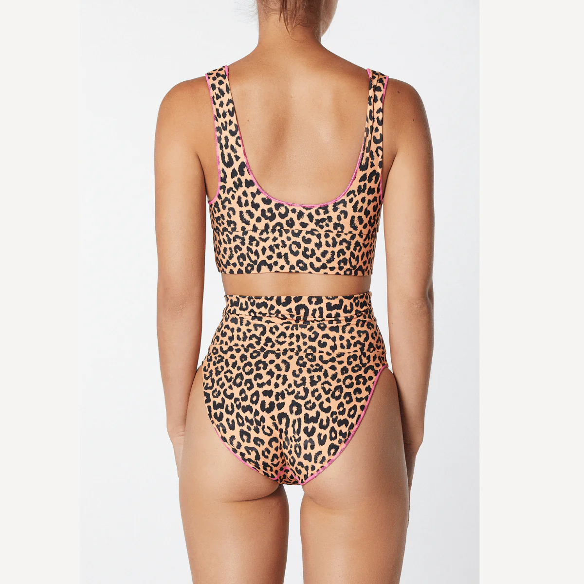 IT'S NOW COOL - The Contour Crop Top (Safari / Pink) - Image 2