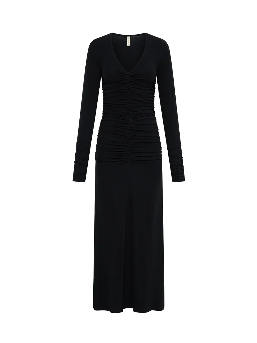 KIVARI - AMAL MIDI DRESS (BLACK)