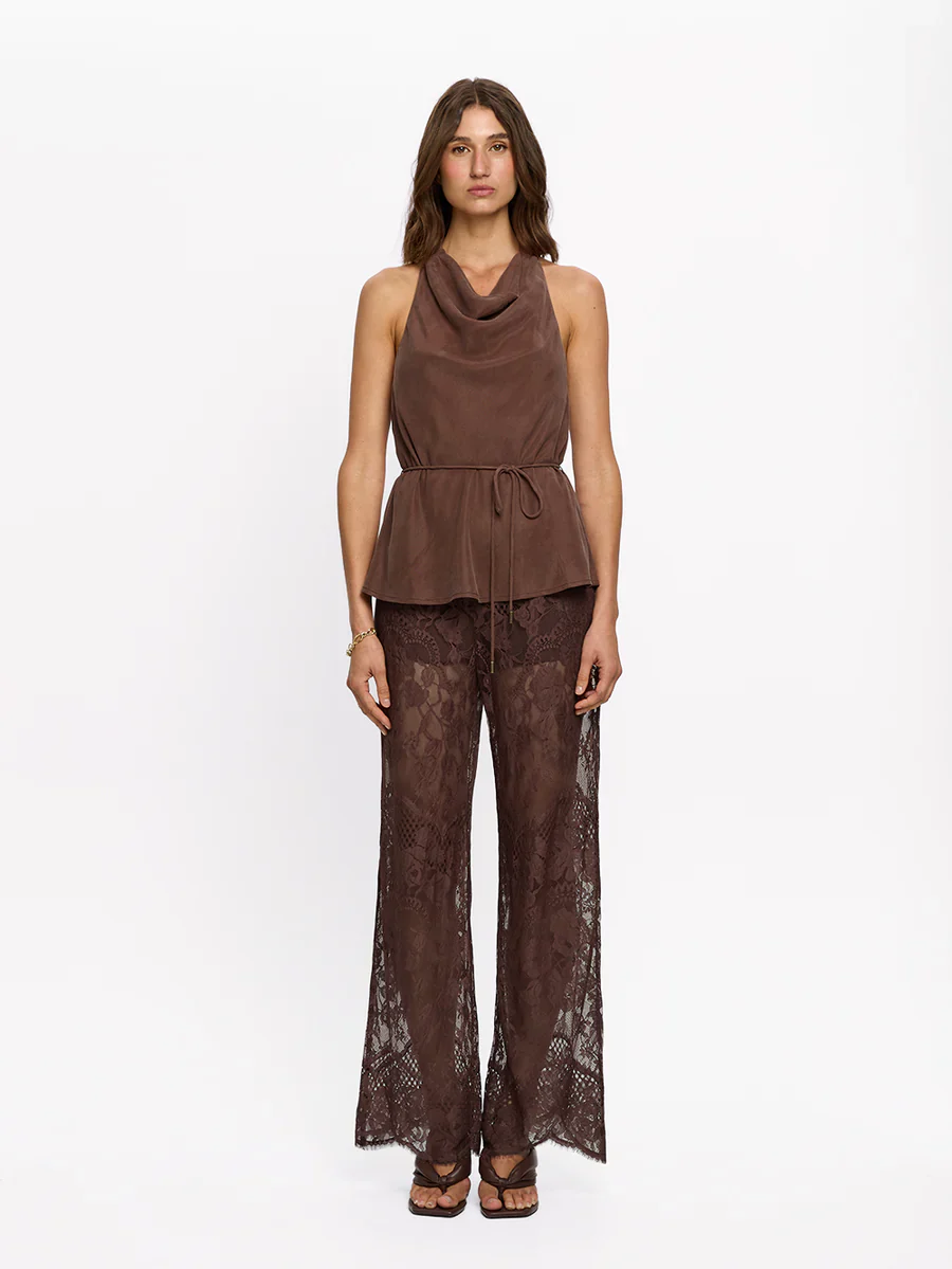 KIVARI - ARABELLA PANT (CHOCOLATE) - Image 3
