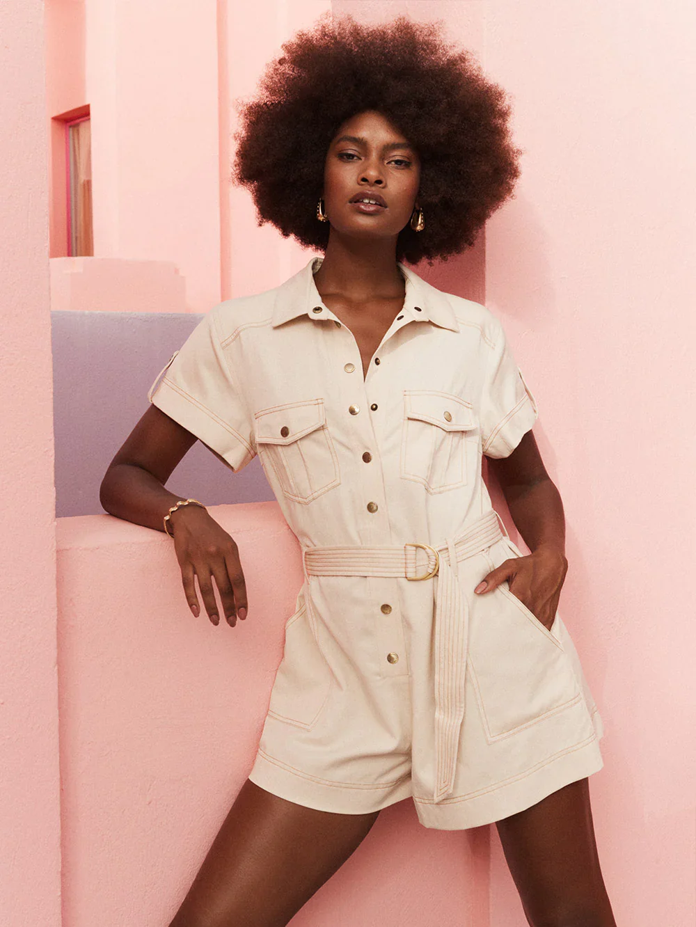KIVARI - GIANNA PLAYSUIT (IVORY) - Image 2