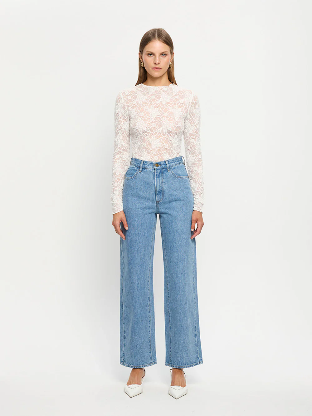 KIVARI - VICTORIA LACE TOP (CREAM)