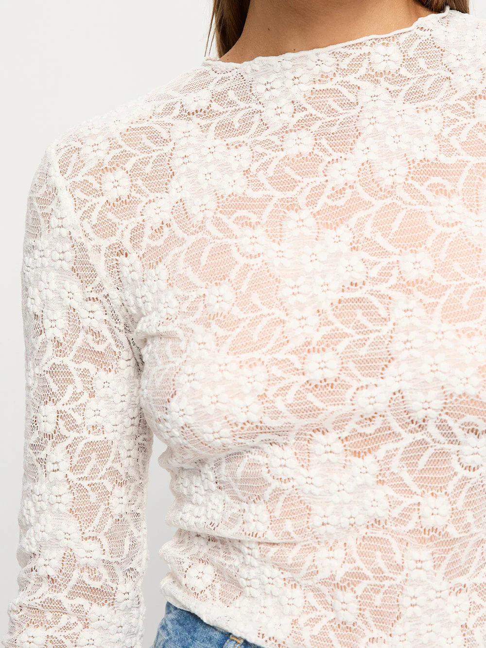KIVARI - VICTORIA LACE TOP (CREAM) - Image 6