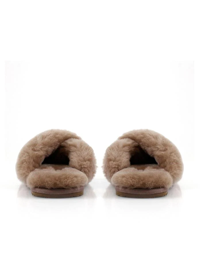 LA TRIBE - Cross Over Sheepy Slipper (Cinnamon) - Image 4