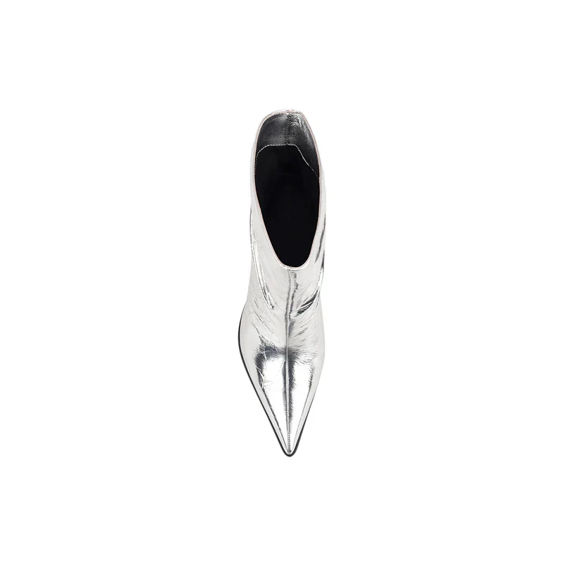LANA WILKINSON - MATTHEW BOOT (SILVER METALLIC LEATHER) - Image 4