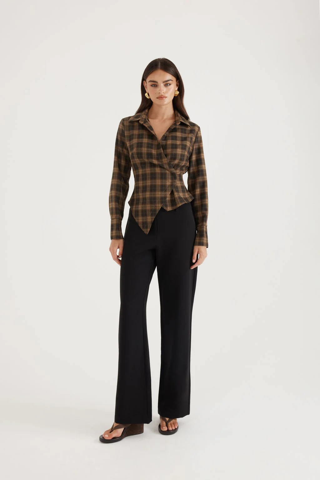 MADISON THE LABEL - MILLIE SHIRT (CHECK) - Image 3