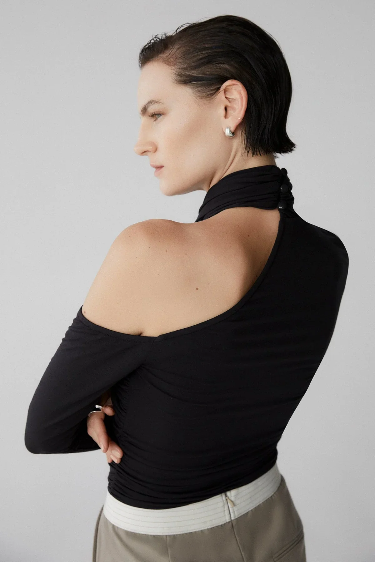 MISHA URBAN - LADEE JERSEY TOP (BLACK) - Image 3