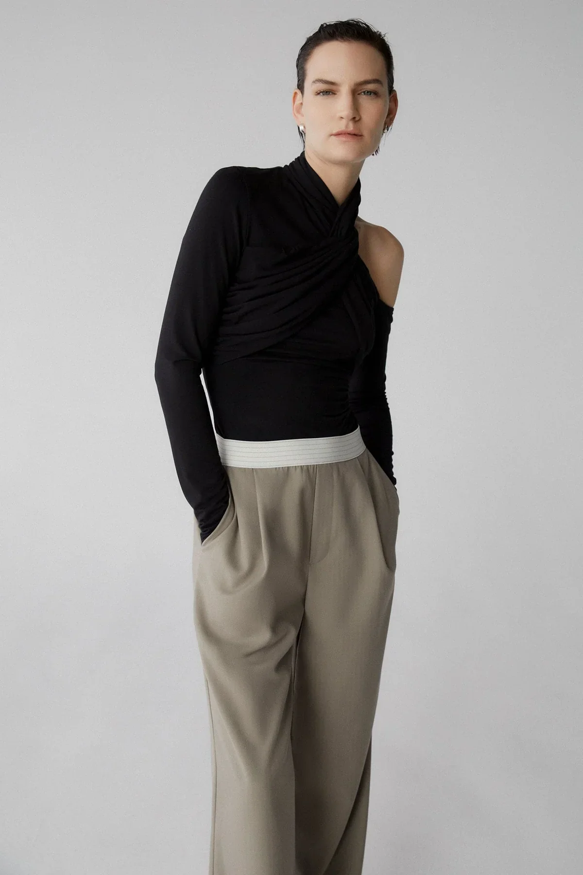 MISHA URBAN - LADEE JERSEY TOP (BLACK) - Image 5
