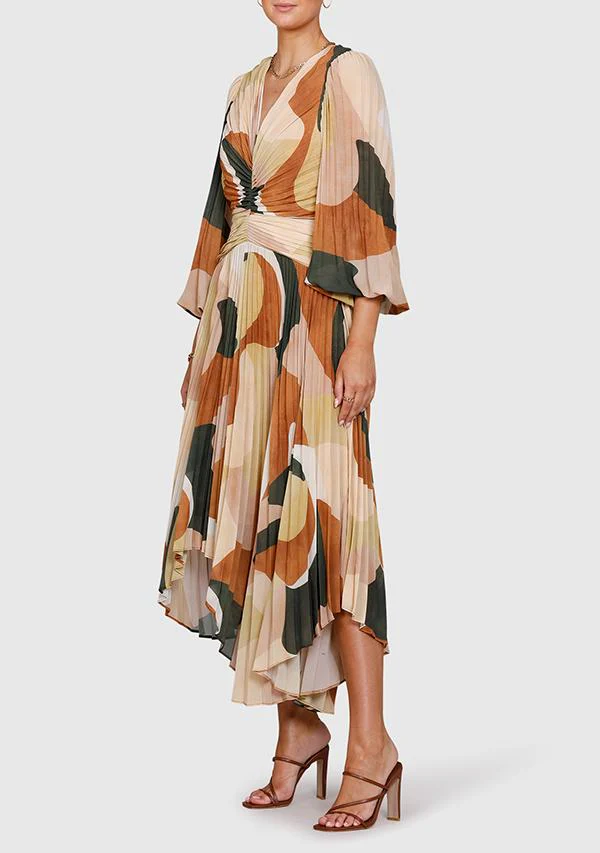 MNISTRY OF STYLE - Retro Resort Pleated Midi Dress FINAL SALE - Image 4