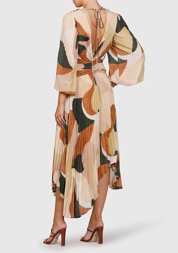 MNISTRY OF STYLE - Retro Resort Pleated Midi Dress FINAL SALE - Image 5