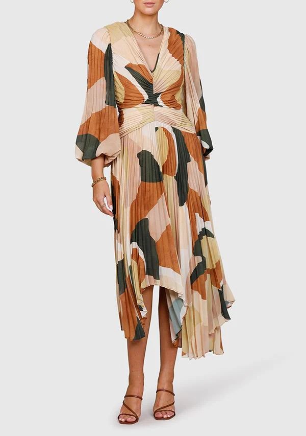 MNISTRY OF STYLE - Retro Resort Pleated Midi Dress FINAL SALE - Image 6