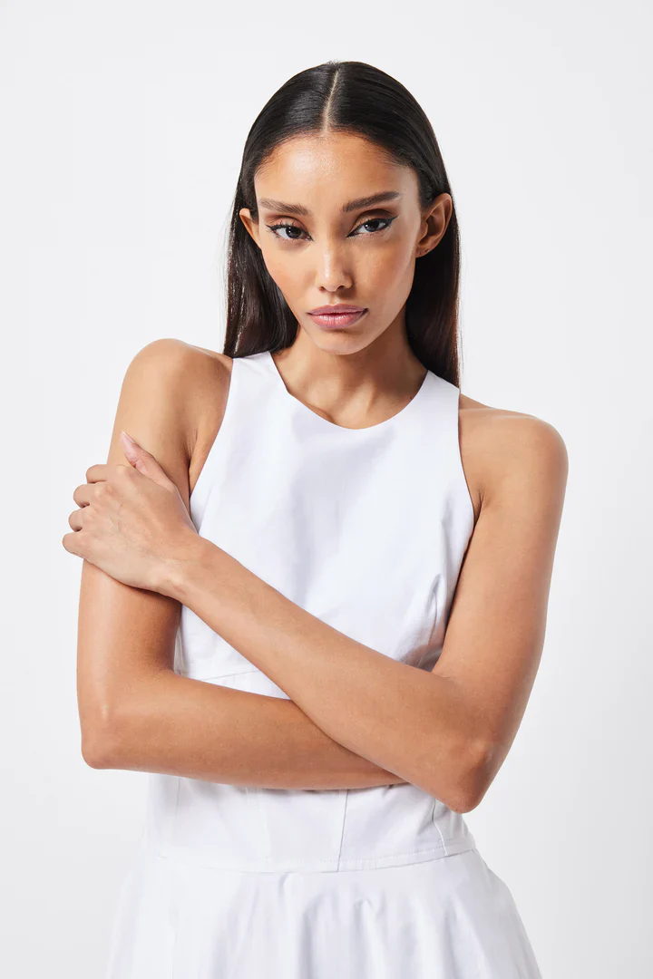 MOSSMAN - HOMAGE MAXI DRESS (WHITE) - Image 4