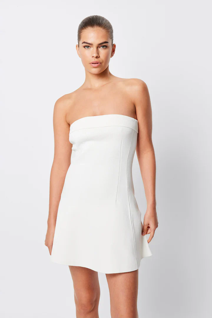 MOSSMAN - MONACO MINI DRESS (WHITE) - Image 3