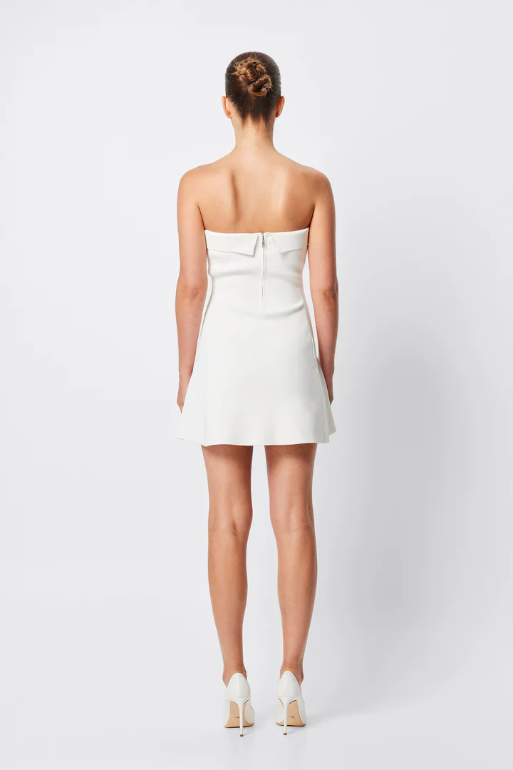 MOSSMAN - MONACO MINI DRESS (WHITE) - Image 4