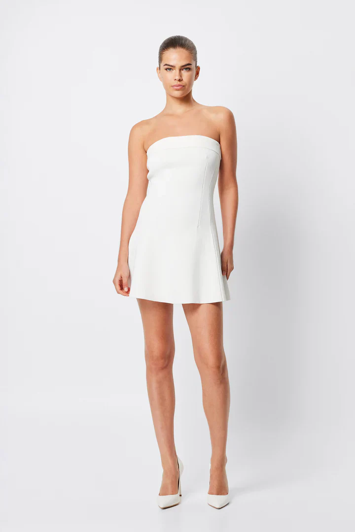 MOSSMAN - MONACO MINI DRESS (WHITE) - Image 5