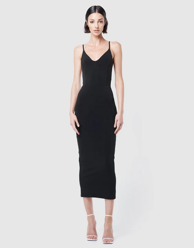 MOSSMAN - The Praiano Maxi Dress (Black)