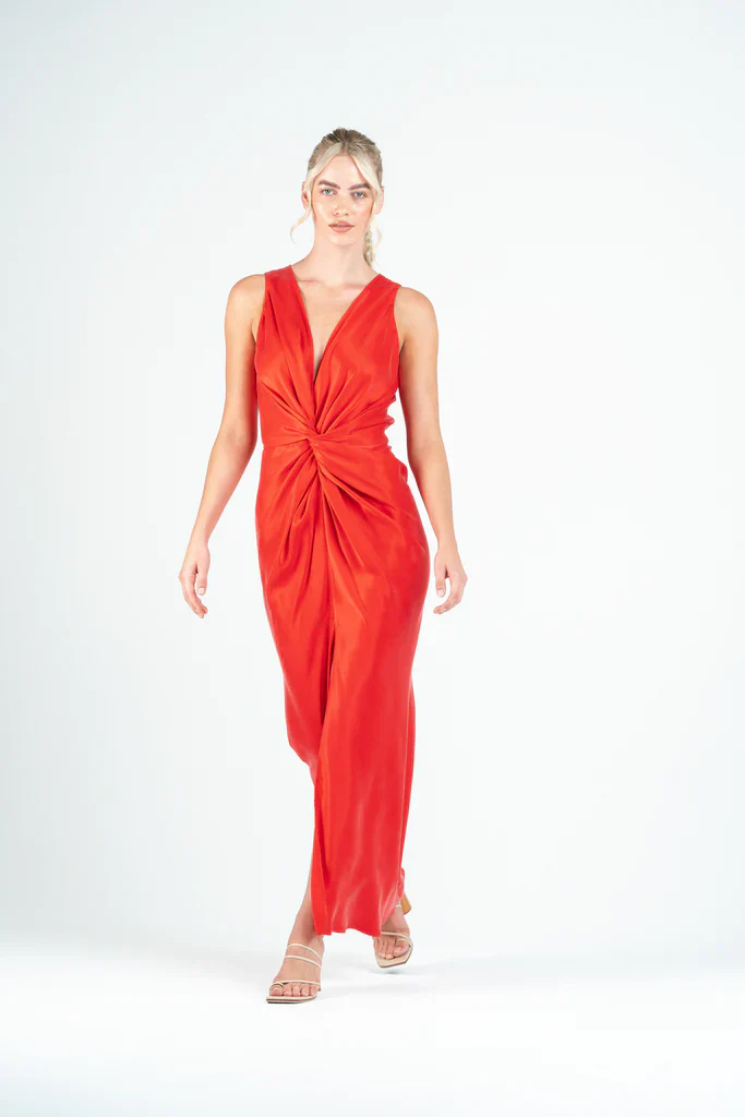 ONE FELL SWOOP - Gaia Maxi Dress (Rosso) - Image 4