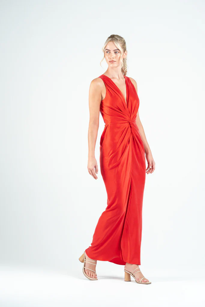 ONE FELL SWOOP - Gaia Maxi Dress (Rosso) - Image 5