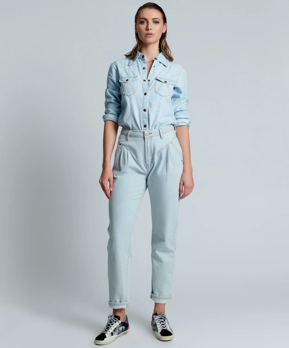 ONE TEASPOON - Streetwalkers High Waist 80's Fit Jean (Bel Air Blue)