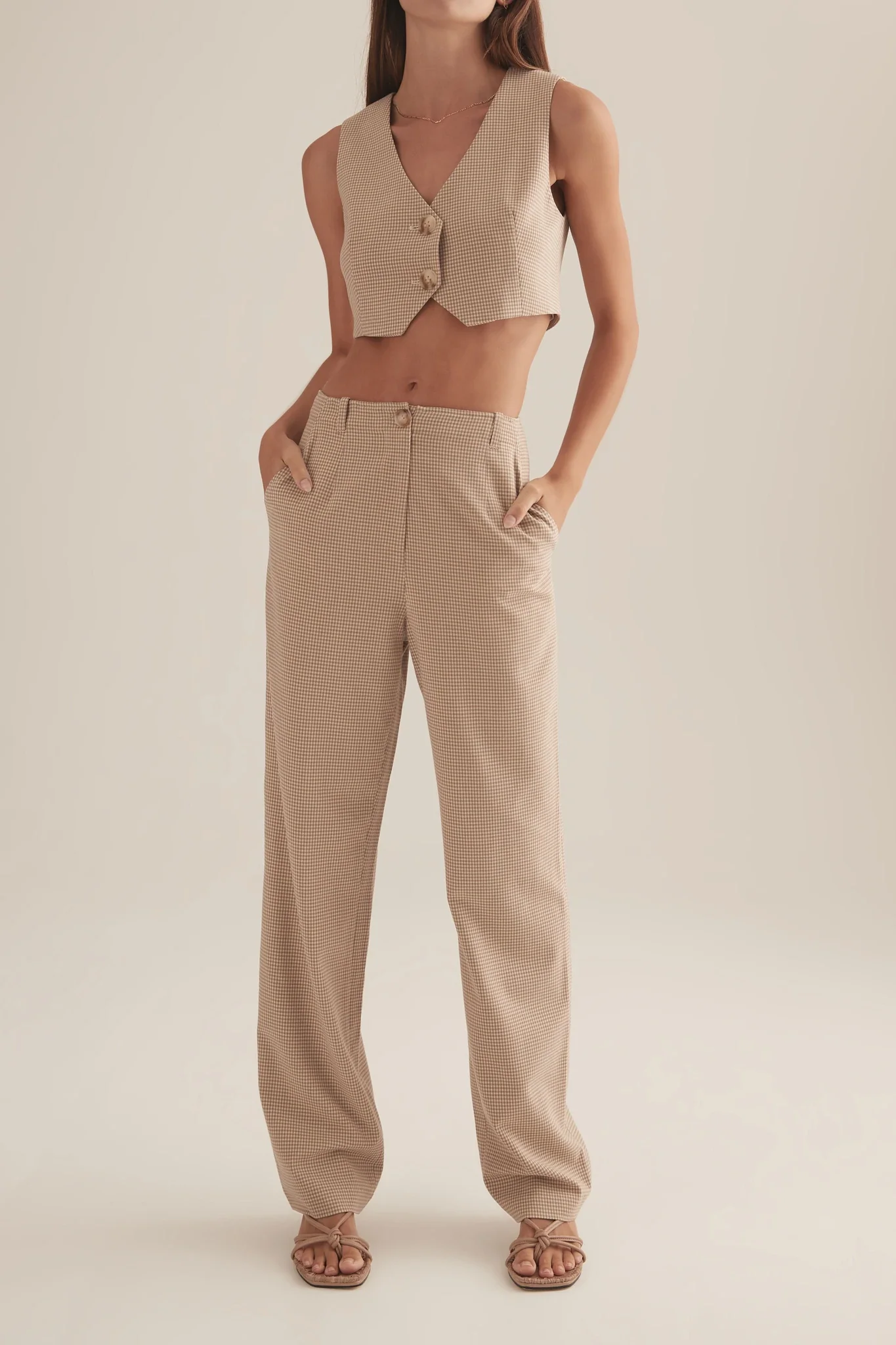 OWNLEY - Perri Pant (Toffee Check) - Image 3